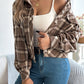 Plaid Button Up Long Sleeve Jacket