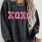 XOXO Round Neck Dropped Shoulder Sweatshirt