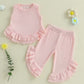 PREORDER: RERUN The Randi Waffle and Ruffle Tank & Pant Set 5.12.25