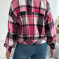 Plaid Button Up Long Sleeve Jacket