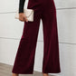 Elastic Waist Wide Leg Pants