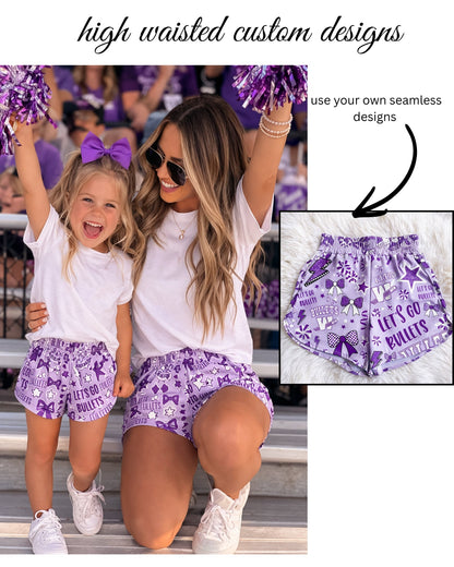 PREORDER: Custom High Waisted Shorts (Kids + Adults) 3.23.26
