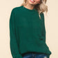 Haptics Full Size Mock Neck Side Slit Knit Top