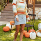 Striped Dropped Shoulder Crewneck Sweater