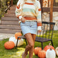 Striped Dropped Shoulder Crewneck Sweater