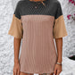 Color Block Round Neck Half Sleeve T-Shirt