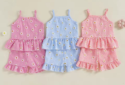 PREORDER: The Pixie Checker and Daisy Tank and Short Set 5.12.25