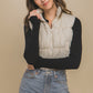 Love Tree Zip Up Turtleneck Cropped Vest Coat