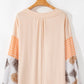 Printed V-Neck Long Sleeve Blouse