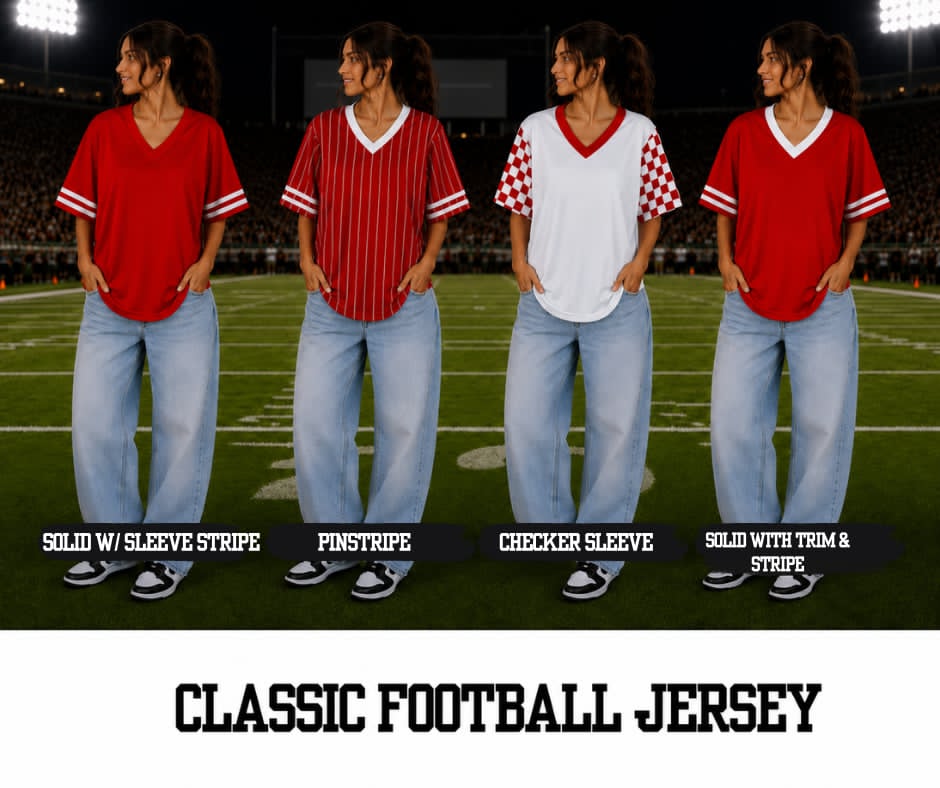 PREORDER: Custom Football Jersey (Front Text) 7.20.26