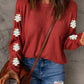 Christmas Tree Round Neck Long Sleeve Top