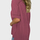 Lovelet Texture V-Neck Half Sleeve T-Shirt