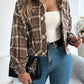 Plaid Button Up Long Sleeve Jacket