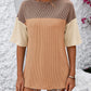 Color Block Round Neck Half Sleeve T-Shirt