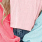 Color Block Round Neck Long Sleeve Top