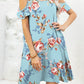 Floral Round Neck Cold-Shoulder Dress