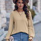 Round Neck Flounce Sleeve T-Shirt