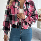 Plaid Button Up Long Sleeve Jacket