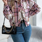 Plaid Button Up Long Sleeve Jacket