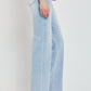 RISEN Full Size Wide Leg V Dipped Front Waist Jeans