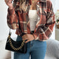 Plaid Button Up Long Sleeve Jacket