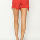 RISEN High Rise Distressed Denim Shorts
