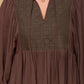 Plus Size Tie Neck Balloon Sleeve Blouse