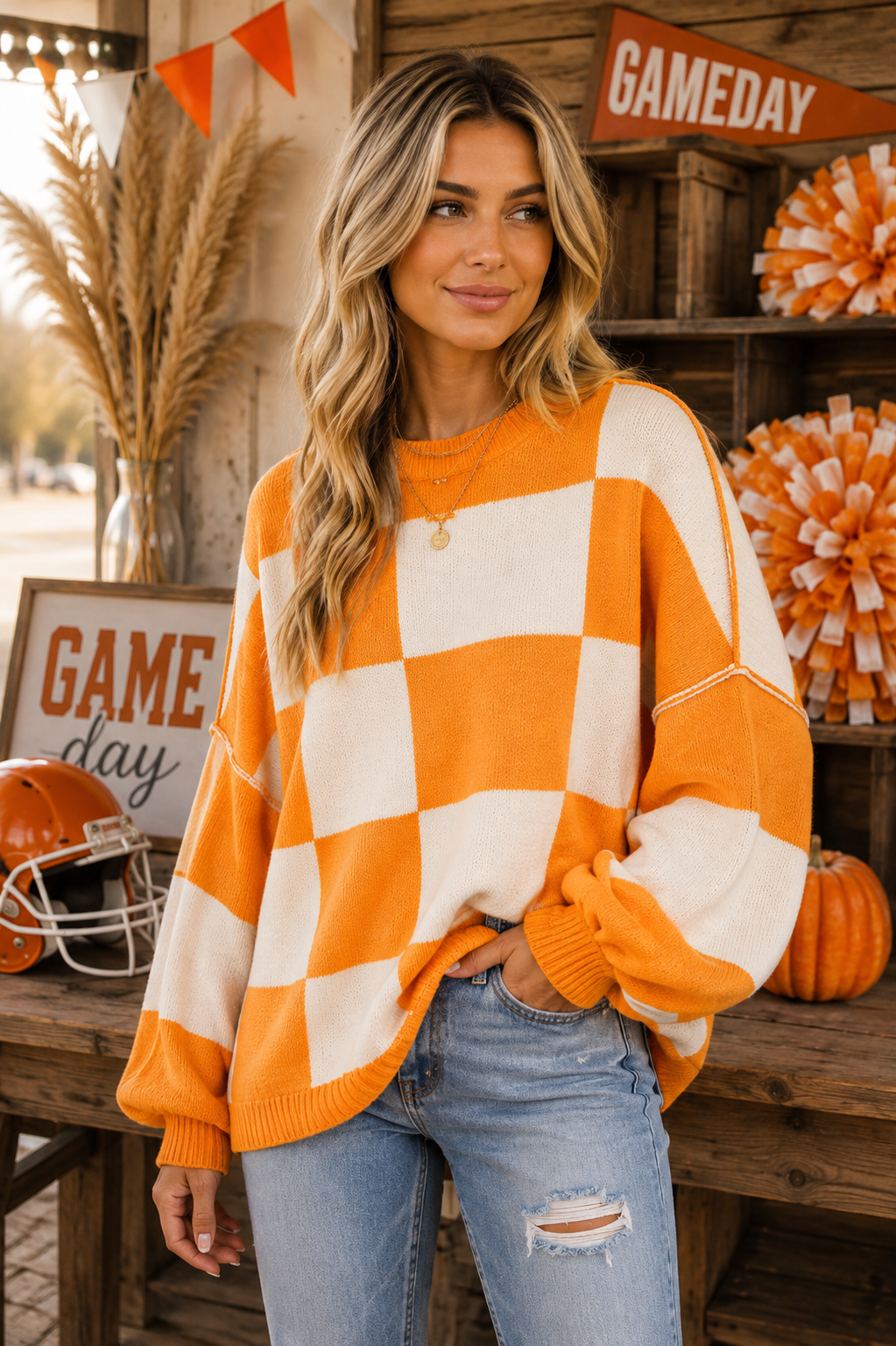 PREORDER: Cozy Checker Sweater 8.10.26