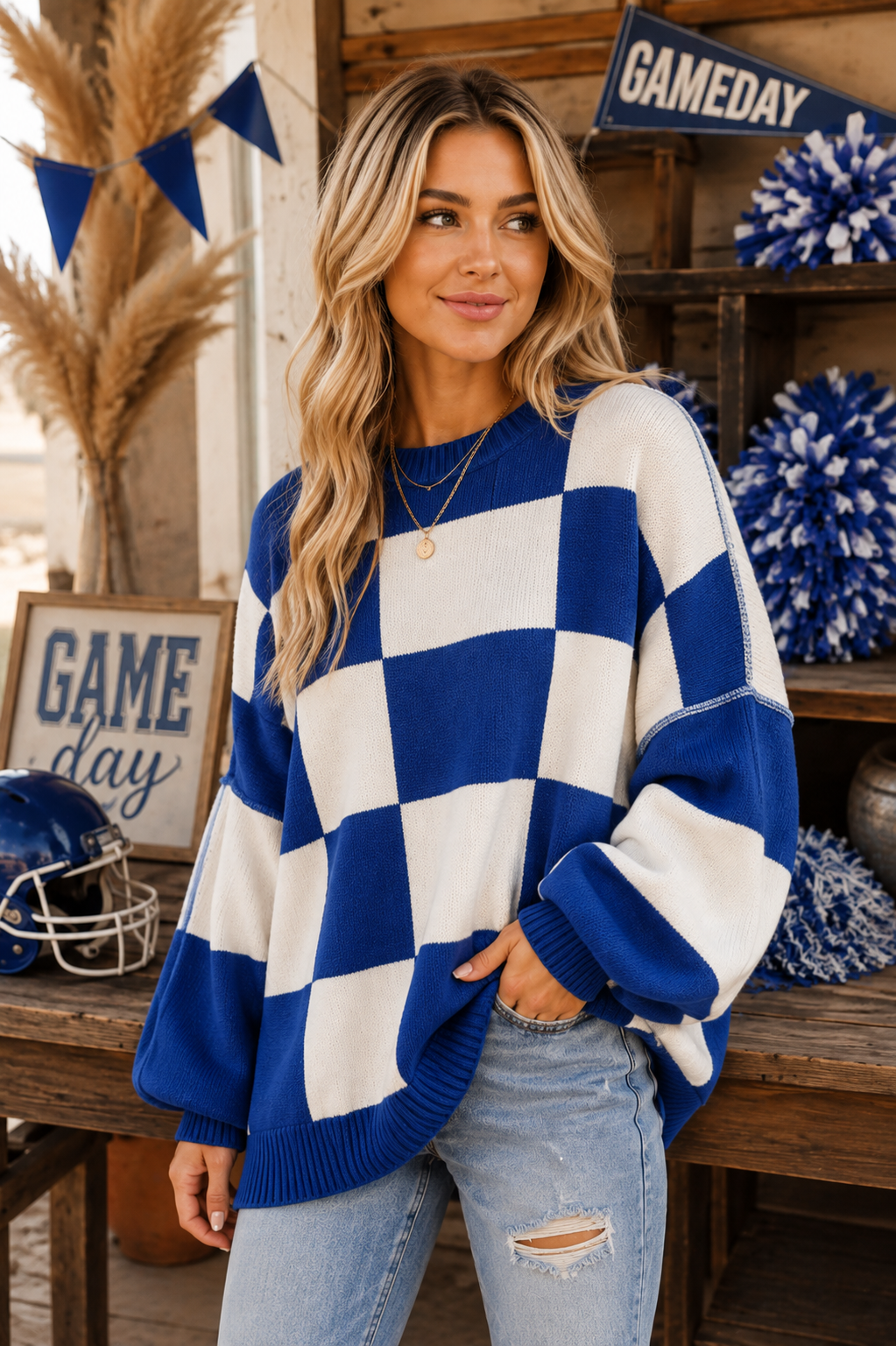 PREORDER: Cozy Checker Sweater 8.10.26