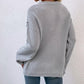 Quarter-Button Slit Sweater