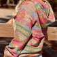 Printed Zip-Up Long Sleeve Hoodie