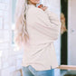 Collared Neck Half Button Long Sleeve Blouse