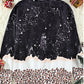 LET IT SNOW Graphic Leopard Sweatshirt