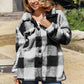 Plaid Button Up Collared Neck Jacket