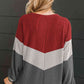 Chevron Print Drop Shoulder Top