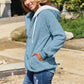 Zip Up Drawstring Hooded Jacket