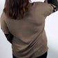 Color Block Leopard V-Neck Blouse