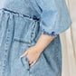 HEYSON Full Size Oversized Denim Babydoll Dress