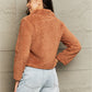 Zip-Up Collared Teddy Jacket