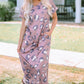 Leopard Slit Dress with Pockets