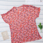 Printed V-Neck Tunic Blouse