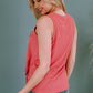 Waffle-Knit Round Neck Tank