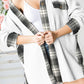 Plaid Button Down Collared Jacket