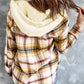 Plaid Button Up Hooded Jacket