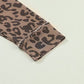 Half Button Leopard Collared Neck Blouse
