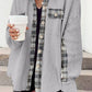 Plaid Button Down Collared Jacket