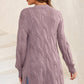 Cable-Knit Dropped Shoulder Cardigan