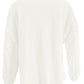 Openwork Dropped Shoulder Boat Neck Blouse