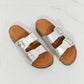 MMShoes Best Life Double-Banded Slide Sandal in Silver