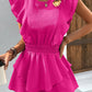 Textured Smocked Waist Layered Dress